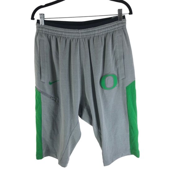 Nike Mens Dri-Fit Oregon Ducks Mens Athletic Shorts Gray & Green Size M - Picture 1 of 6
